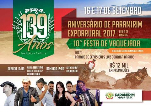 139 anos Paramirim